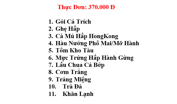 Khuyến mãi 30/4 - 1/5 2018 tại nhà hàng ngự uyển