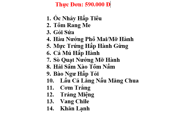 Khuyến mãi 30/4 - 1/5 2018 tại nhà hàng ngự uyển